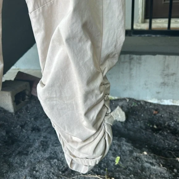 Free People Soft Shirred Drawstring Hem and Waistband Pants Lightweight Summer S - Picture 3 of 7